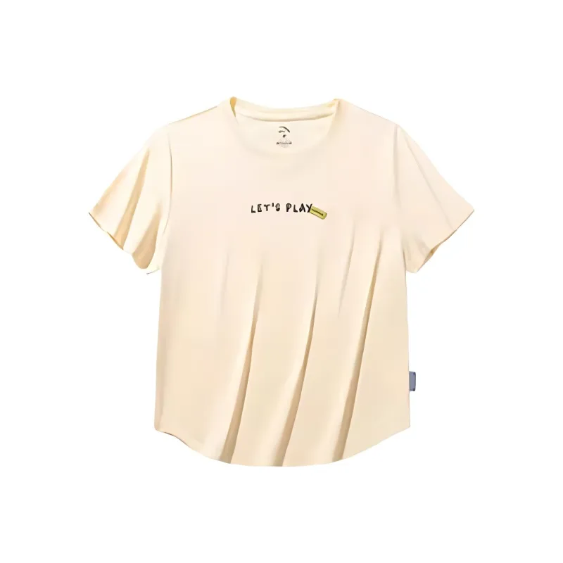 Anta x HAIBAOKANKAN,LIANMINGKUAN Sports Life Collection T Shirt Women's Custard-0