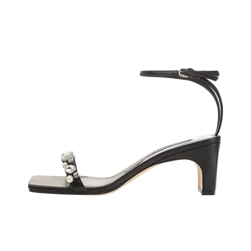 SERGIO ROSSI Sr1 One Strap Sandals 6cm Women's Black-0