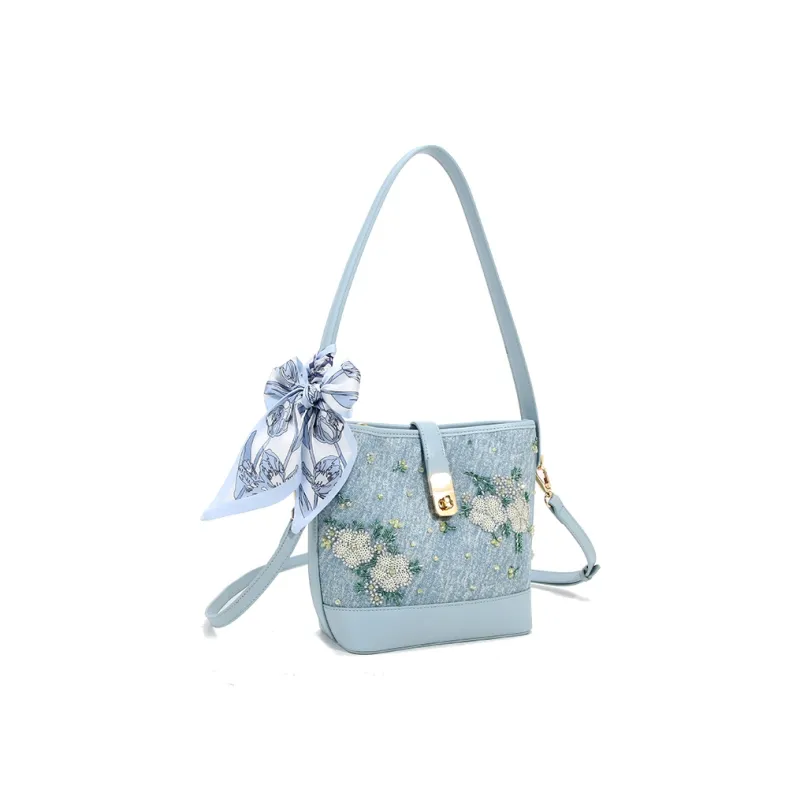Carit&Koty Polyurethane Shoulder Bag Women's Blue-1