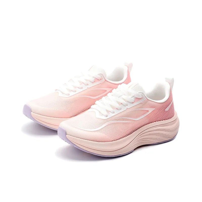XIDELONG Anti Slip Wear Resistant Low Top Shock Absorbers Sprint Training Running Shoes Women's Peach Blossom Rhyme-1