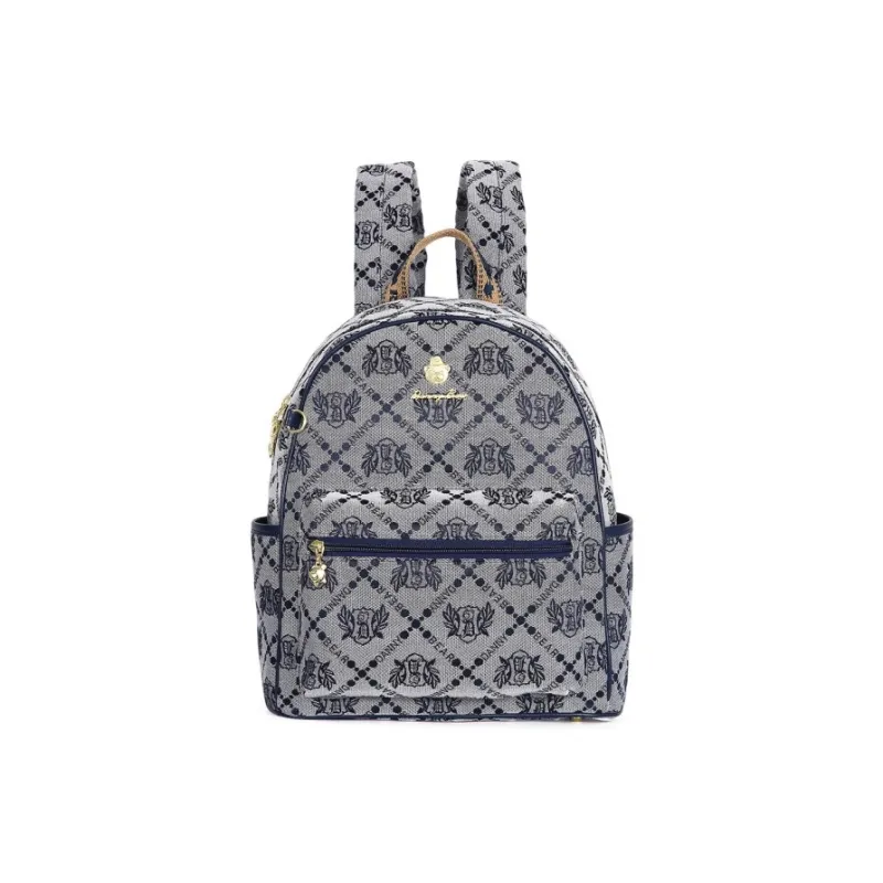 DANNYBEARJEANS Fabric Backpack Unisex Shield Bear Blue-1