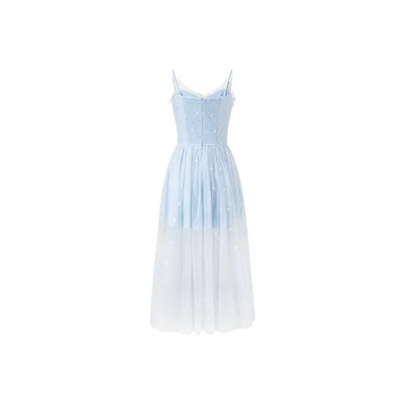 GOSO Slip Dresses Women's Blue-1