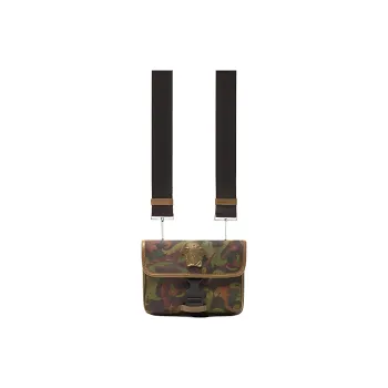 FANSIZHE VERSACE Nylon Crossbody Bag Small Size Men's Green Camouflage