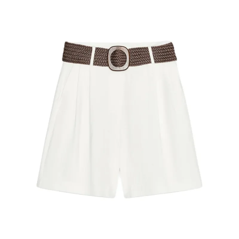 ZARA Casual Shorts Women's Frosted White-0