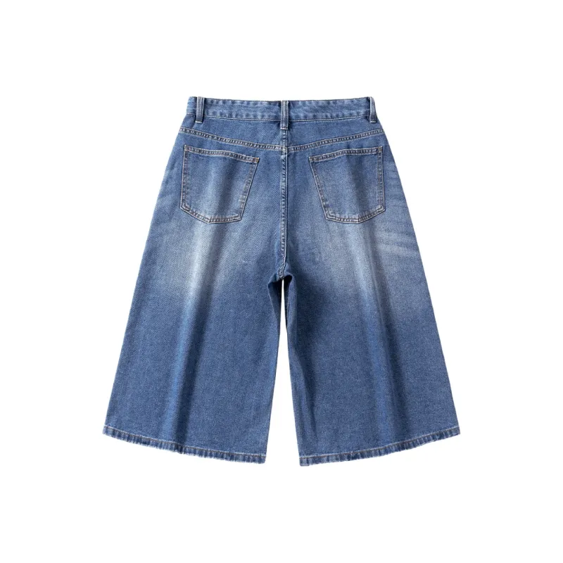 EPTISON Denim Shorts Unisex Dark Blue-1