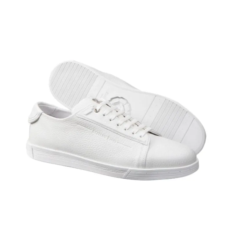 STEFANO RICCI Low Top Skateboard Shoes Men's White-4