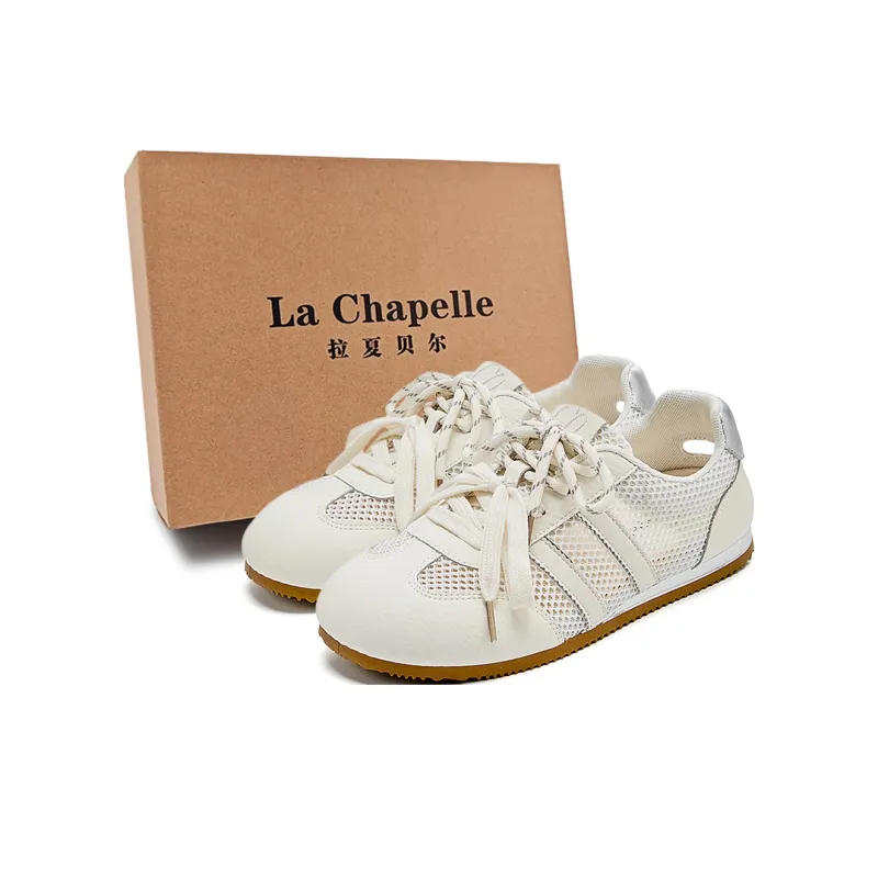 La Chapelle Abrasion Resistant Rebound Low Top Casual Shoes Women's White-1