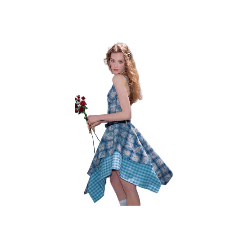 PAZZO Slip Dresses Women's Blue-1
