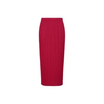 PLEATS PLEASE ISSEY MIYAKE Casual Long Skirt Women's Rouge Red