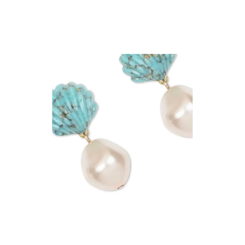 Jennifer Behr Artificial Pearl Earrings Women's White/Blue-1