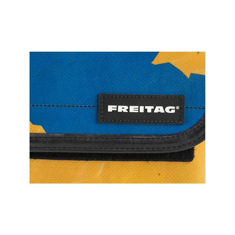 FREITAG Polyester Messenger Bag, Crossbody Bag, Shoulder Bag Unisex Yellow & Blue-9