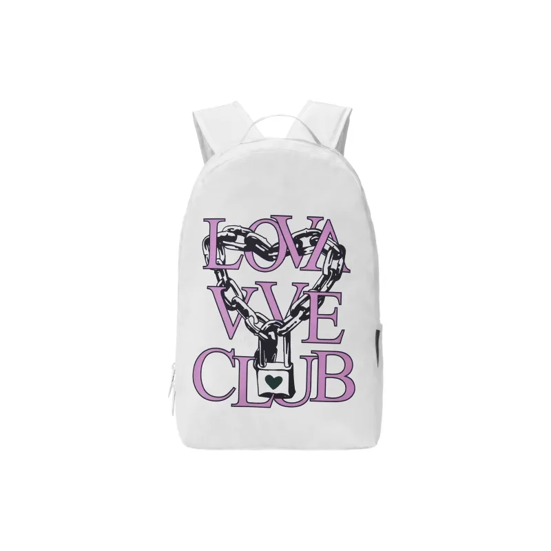 LOVVVVE Polyester Backpack Unisex White-0