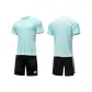 Azure Short-Sleeved Shirt+Black Shorts