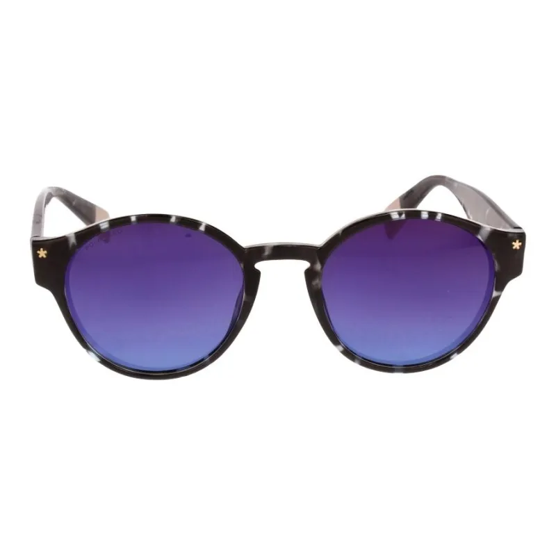 Mr Wonderful Acetate Round Sunglasses Women's Black-1