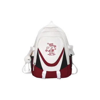 WICKBUEN Nylon Backpack Unisex Red/Blue/White