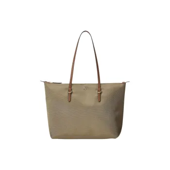 LAUREN RALPH LAUREN Nylon Shoulder Bag Medium Size Women's Clay