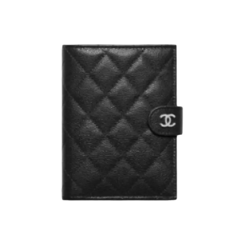 CHANEL Calfskin Passport Holder Women's Dark Brown-0