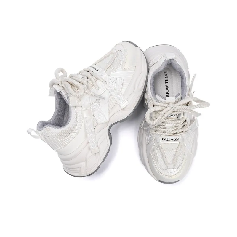 EXULL Q Low Top Chunky Sneakers Women's White-4