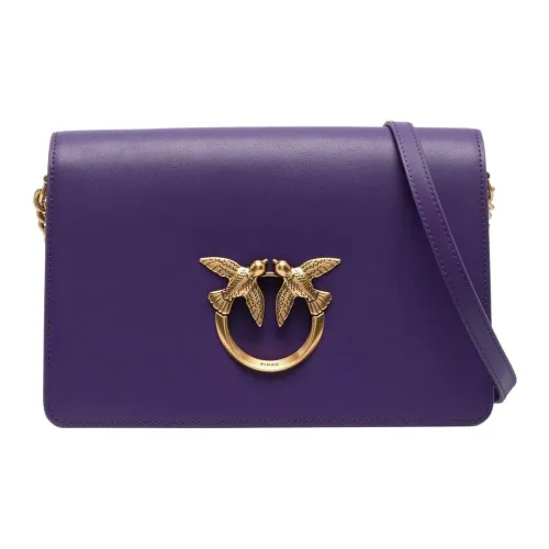 PINKO Click Series Calfskin Crossbody Bag Shoulder Bag Women's Purple