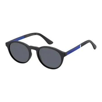 Tommy Hilfiger Plastic Round Sunglasses Men's Black