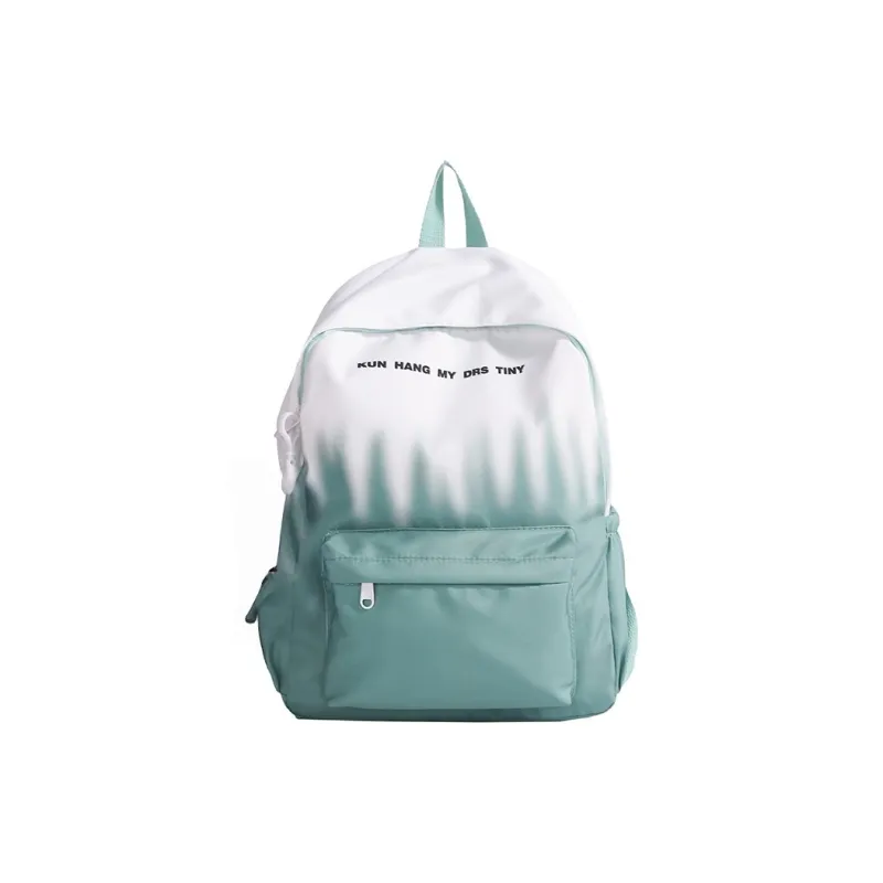 Vack Nylon Fabric Backpack Unisex Pink/Green/Light Blue/Dark Blue-4