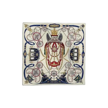 HERMES Silk Scarves Women's Blue