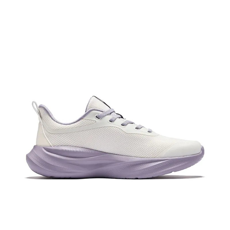 Erke Shock Absorbers Rebound Low Top City Commute Physical Fitness Test & Exam Running Shoes Women's Microcrystal White-1