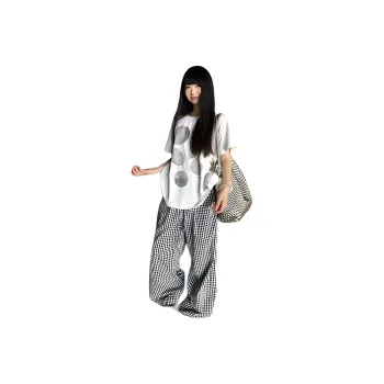 DARK HORSE Casual Pants Unisex Black Plaid