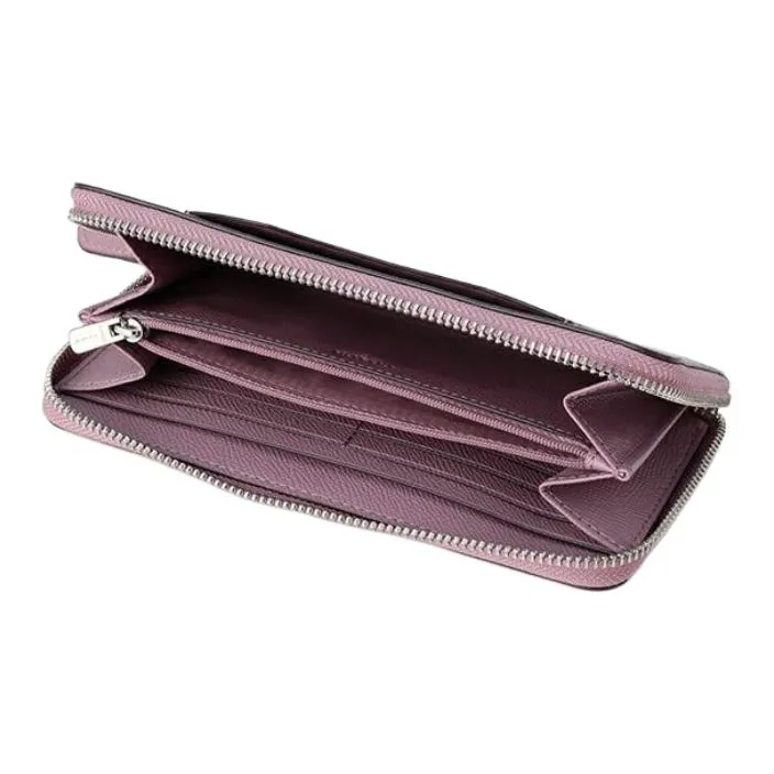 COACH Leather Wallet Trumpets Women's Light Purple-3