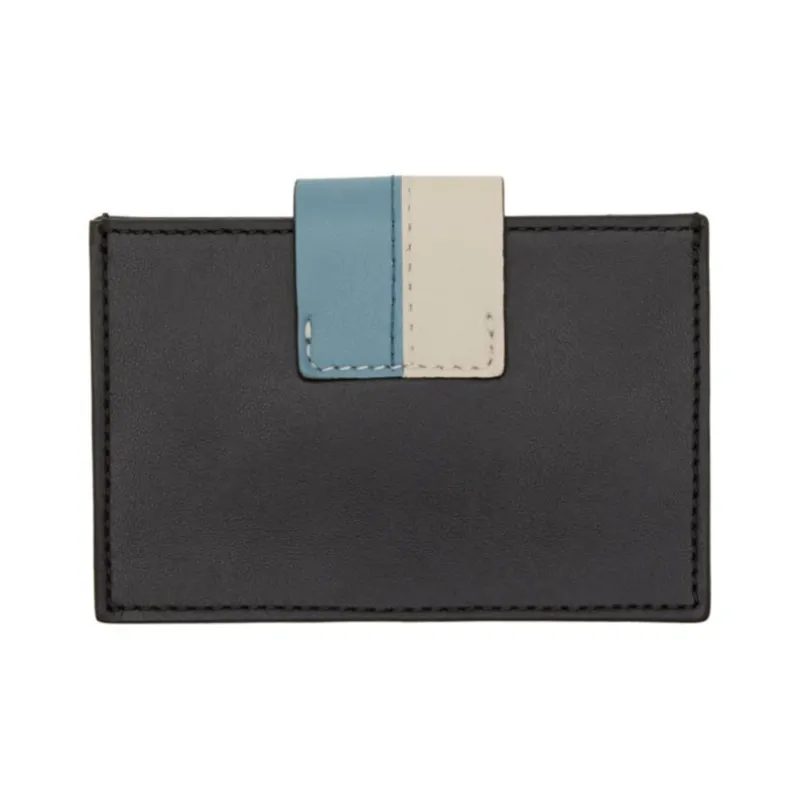 Paul Smith Saffiano Leather Wallet Men's Blue & Black-1