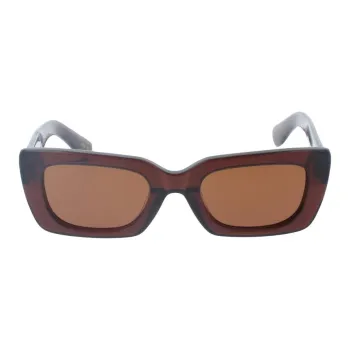 LOOK Acetate Rectangular Sunglasses Women's Brown