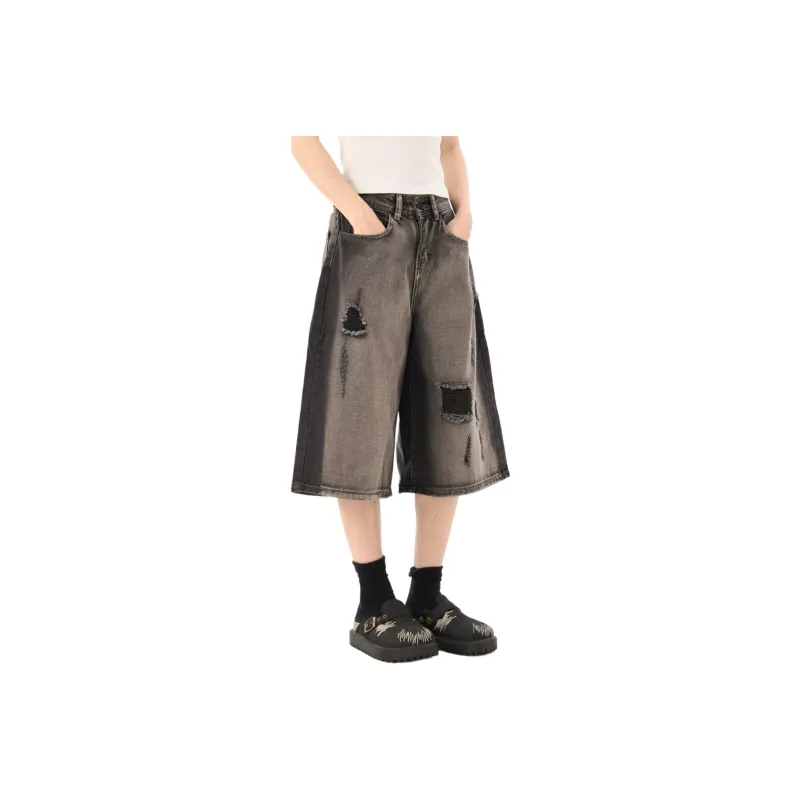 TELENT Denim Shorts Unisex Black-0