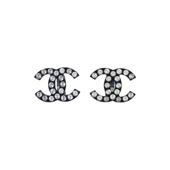 CHANEL 2005 Cc Stud Earrings
