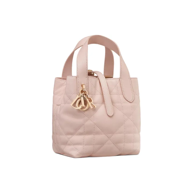 DIOR Toujours Calfskin Tote Bag, Shopping Bag, Shoulder Bag, Handbag Regular Women's Rouge Pink-2