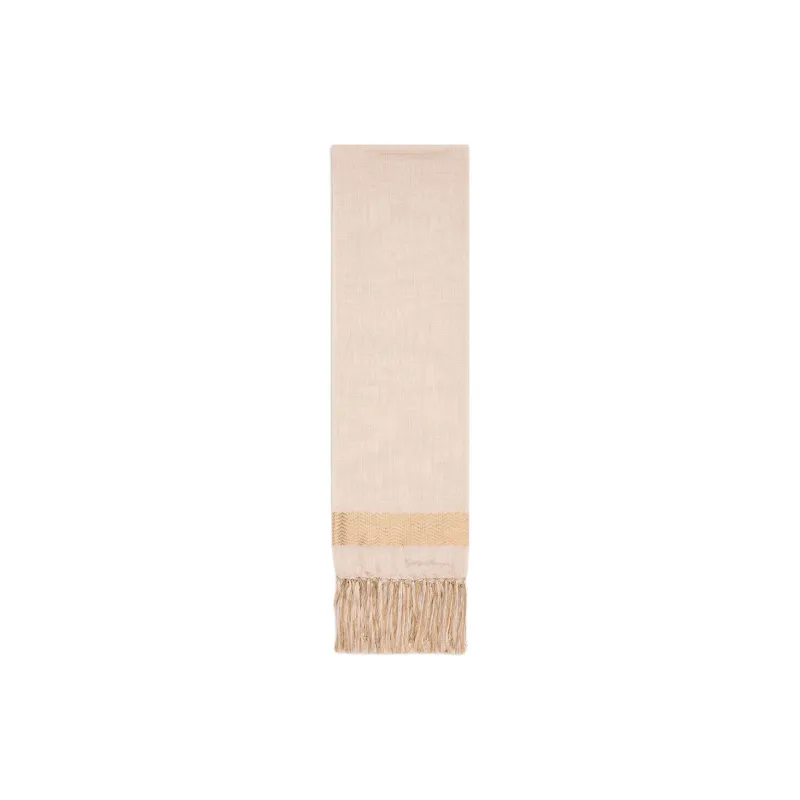 EMPORIO ARMANI Cashmere And Silk Stole With Fringe Detail-0
