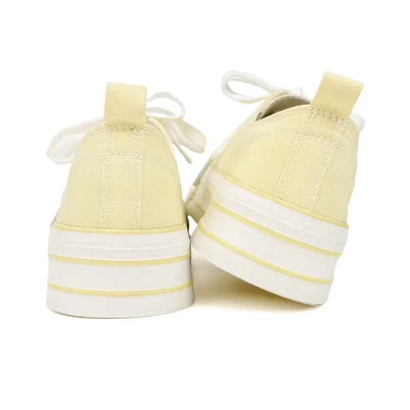 DEERWAY Wear resistant, Lightweight, Breathable, And Non slip. Low Top Casual Shoes Women's Yellow-4