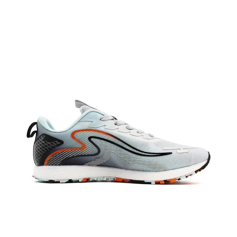 BIERLI Running Shoes Men Low Top Beige Yellow/Light Gray/Light Green-4