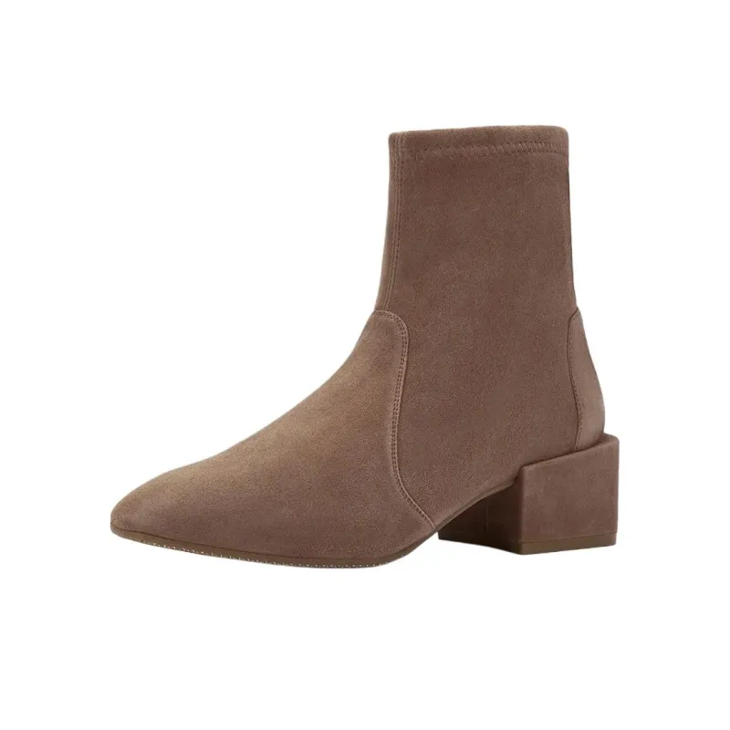 Stuart Weitzman/SW Accordion Ankle Boots 5cm Women's Brown-2