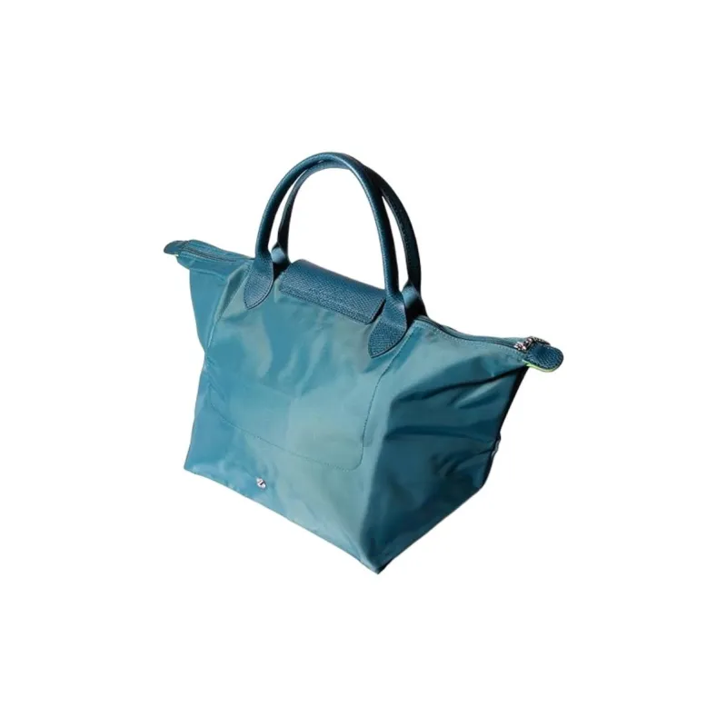 LONGCHAMP Nylon Tote Bag, Shopping Bag, Handbag Women's Peacock Blue-2