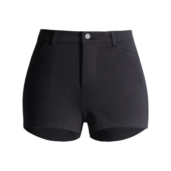 Wen Shan Denim Shorts Women's Black