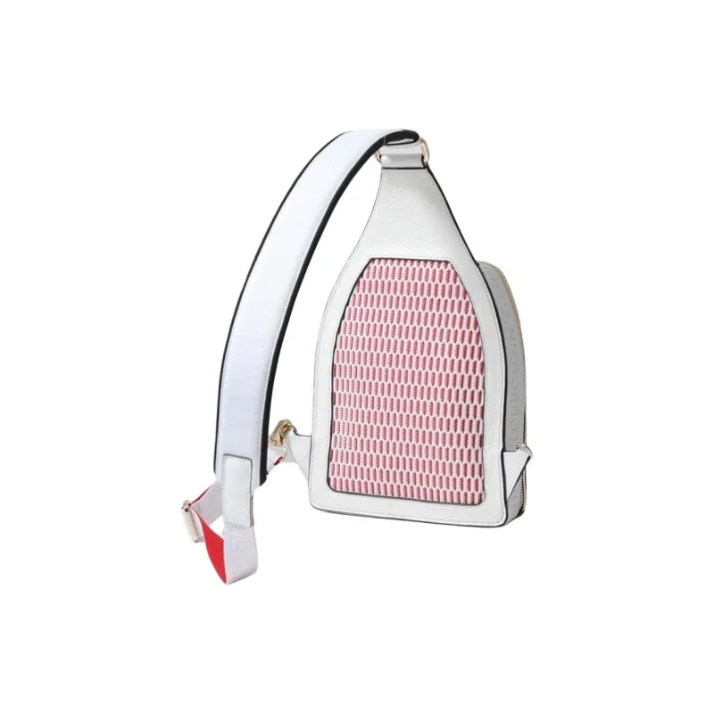CL Leather Sling Bag Men's White-2