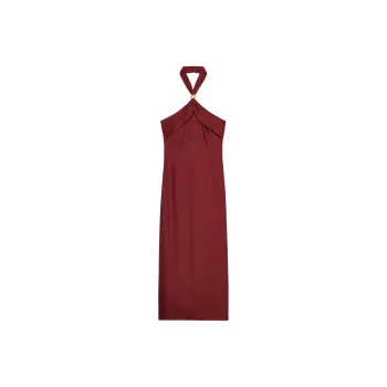 ZARA Slip Dresses Women's Burgundy