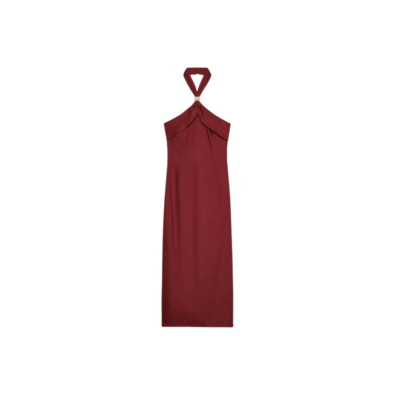 ZARA Slip Dresses Women's Burgundy-0