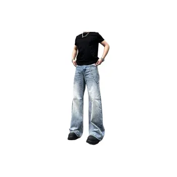 RASHOMONG Jeans Unisex Blue