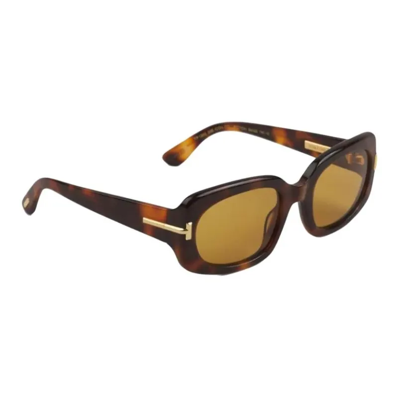 TF Acetate Irregular Shape Sunglasses Women's Tortoiseshell-1