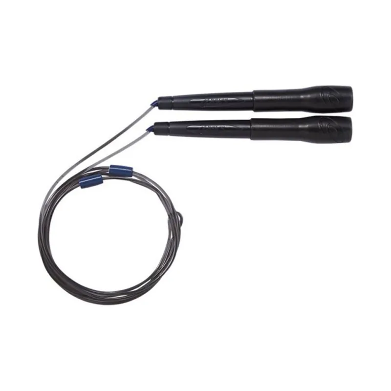 Asics Aerobic Fat Reduction Non Countable Jump Ropes Fitness Crowd PU Rope, Special Styrene Resin Controller 2.9m Black-0