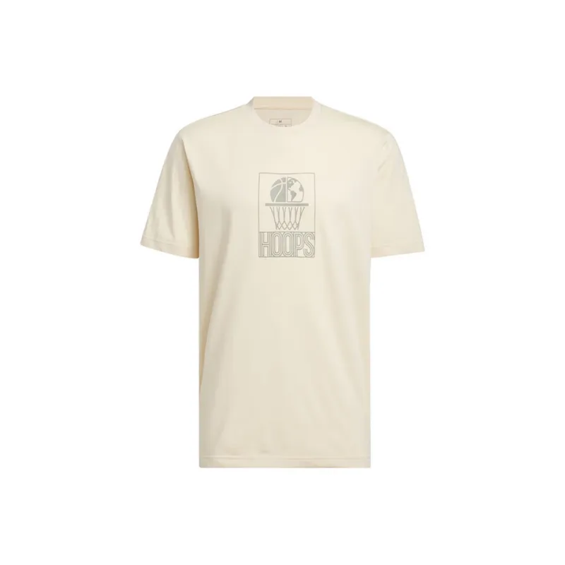 Adidas Sports Lifestyle HOOPS T Shirt Men's Apricot-0