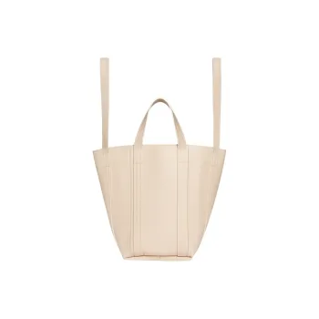 Balenciaga Everyday Grain Calfskin Tote Bag, Shopping Bag, Handbag Women's Light Beige