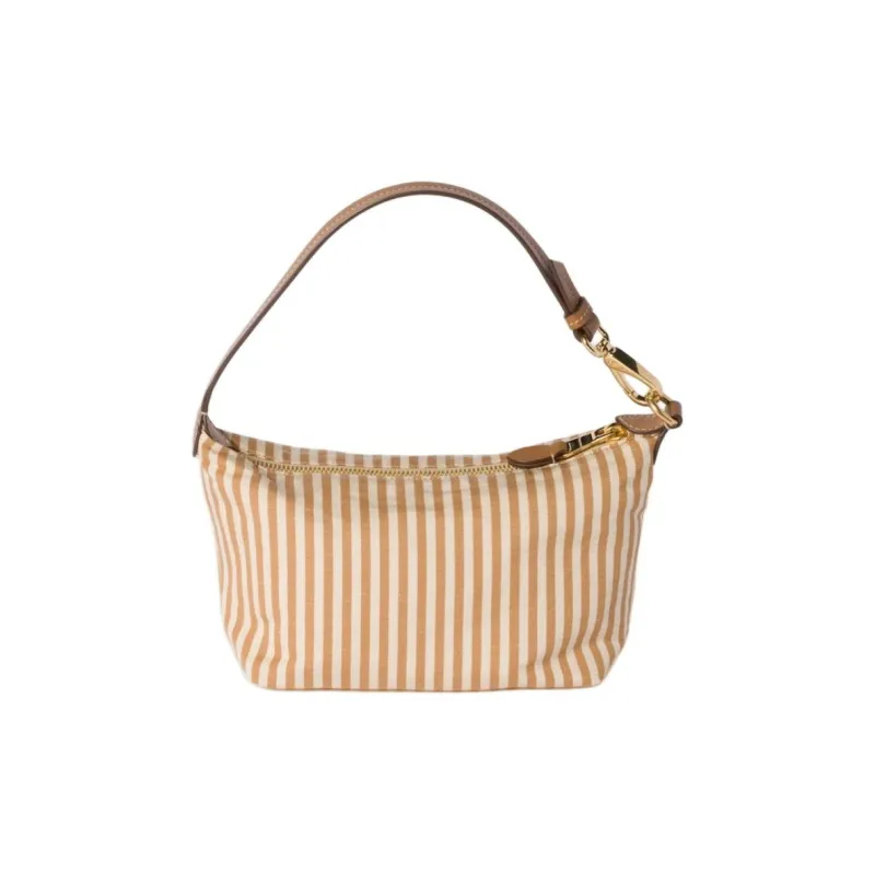 MIU MIU Cotton Handbag Women's Tan With Caramel-2