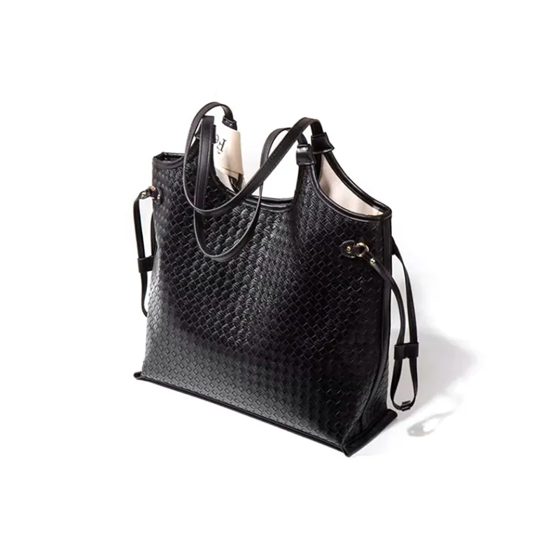 CLEVER& KETCH PU Tote Underarm Shoulder Bag Women's Black-3